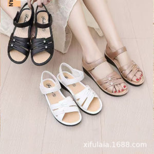 [Free Shipping] New Summer Styles Of WomenS Sandals Including Comfortable Slippers For Middle-Aged Women And Versatile Outdoor Shoes For Women To Wear In Supermarkets