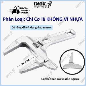 Mỏ lết miệng rộng 68mm tiện dụng hợp kim nhôm bền bỉ cờ lê đa năng vặn ống nước - 056