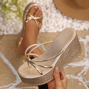 Free Shipping Plus-Size WomenS Wedge Sandals 2026 Spring/Summer New Collection Fashionable And Casual High-Heeled Platform Sandals