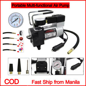 【COD】Car Tire Portable Inflator Air Compressor Heavy Duty DC 12V Car Automatic Pump Motor Suv and Bicycle Others