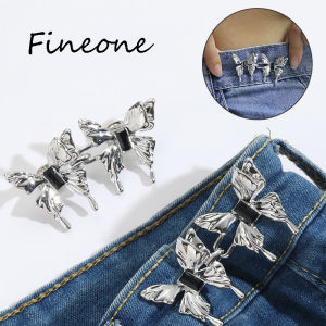 Butterfly  Waistband Pin Accessories Crystal Silver Brooch Waist Tightening Clamp Anti Exposed Safety Pins