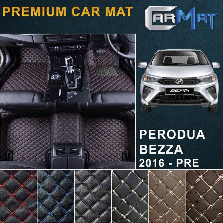 PERODUA BEZZA ( 2016 2022 ) VIP 6D PU LEATHER CAR CARPET ( SELECT