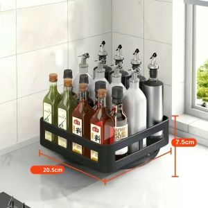Kệ Đựng Gia Vị Xoay 360 Độ 1/2/3 Tầng Kệ Để Đồ Nhà Bếp Thông Minh Dáng Vuông/Tròn -Aeneas Shop