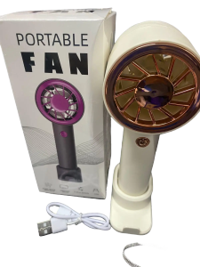 Kipas Angin Mini Portable 6841 S1 dengan Dudukan Standing HP USB Charging Kipas Angin Portabel untuk HP