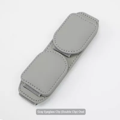 SEAMETAL Car Eyeglasses Clip Multifunction Leather Card Holder Car Sunglasses Storage Bag Magnetic Sun Visor Organizer