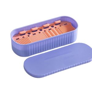 JON09 Drain Makeup Brush Cleaning Box 3-in-1 Multifunction Makeup Brush Cleaner Mat Brush Cleaner Scrub Cup Beauty Egg Drying Rack Travel