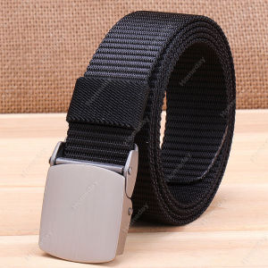 Sabuk Metal Ikat Pinggang Pria Canvas Dewasa Premium Tactical Tali Gesper Alloy Tebal Bahan Nylon Besi Laki Keren Men Belt 071