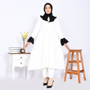 Midi Dress Reya Model Vintage Bahan Premium Kekinian Terlaris