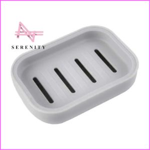 SERENITY 1pcs Plastic Soap Dish Plastic Soap Holder for Bathroom and Shower Double Layer/ Lid Draining Soap Box