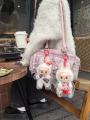 (Ready Stock) Kebidumei 2pcs labubu Dolls Protective Case V2 V1 Transparent Protective Acrylic Case  Waterproof Storage Keychain Bags LABUBU Dolls Accessories. 