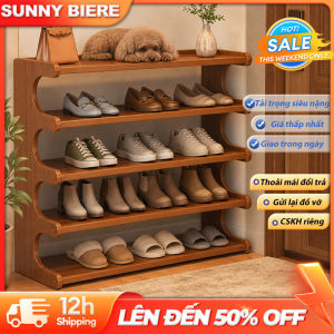 Kệ Để Giày Giá Tốt Kệ Giày Không Góc Cạnh Nhiều Tầng Tre Tiết Kiệm Diện Tích Chung Cư Nhỏ Hành Lang