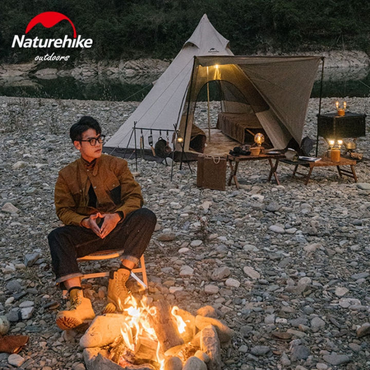 Naturehike%20RANCH%20Series%20Hexagonal%20Pyramid%20Tent%20Tipi%20Style%20Camping%20Tent%20for%203%20to%204%20Person%20with%20Skirt%20Waterproof%20Hexagon%202%20Door%20Hall%20Outdoor%20Shelter%20Bell%20Teepee%20TP%20with%20Optional%20Groundsheet%20Mat%20Add-on%20Nature%20Hike%20-%20Image%203