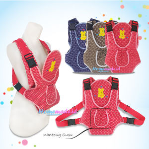 Gendongan Bayi Depan Bunga Mekar Dot & Mekar Besar Motif Polkadot