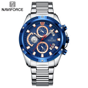 Jam tangan pria Naviforce original anti air chronograph NF 8021SBE