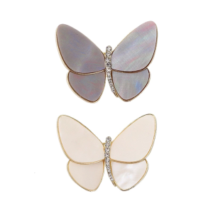 Elegant Enamel Butterfly Clip Brooch Pin For Clothing Handbags Decoration Fashion Gift Party Accessories