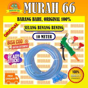 SELANG AIR 10 METER + SEMPROTAN AIR CUCI MOTOR HOSE NOZLE TAMAN KEBUN COD