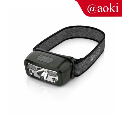 AOKI Lampu Kepala Sensor Cerdas – Ultra Ringan USB-C Baterai Tahan Lama LED Terang IP4X Cocok untuk Outdoor & Petualangan