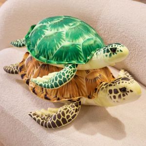 Green Simulation Stuffed Tortoise Plush Toys Wild Realistic Sea Turtle Animal Plush Baby Toy Gift Hot Sale Home Decoration Gift h260820