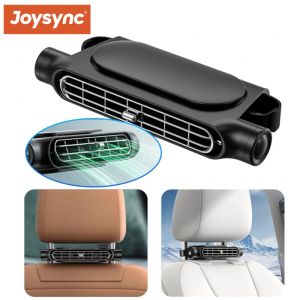 Joysync ​​พัดลมระบายอากาศเบาะรถยนต์แบบพกพา - ปรับความเร็วลม 3 ระดับ ลมแรงสองใบพัดเทอร์โบ พัดลมระบายความร้อนหมอนรองศีรษะ ชาร์จ USB รองรับหมอนรองศีรษะเบาะหลัง​