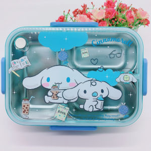 Gratis Semua - Kotak Makan Stainless Steel Karakter / Lunch Box Anak Lucu Sekolah / Tempat Bekal Unik dan Praktis