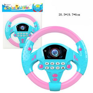 [Ready Stock] Simulation Steering Wheel Toy Car Copilots Eletric Light Sound Baby Kids Musical Early Educational Toys