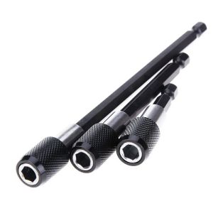 Bộ 3 Đầu Chuyển Đổi Chuôi Lục Giác 1/4 Mở Rộng Nối Dài 3 Size 60-100-150mm Thay Đổi Mũi Công Cụ Lắp Nhanh Máy Khoan