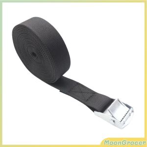1/2/3 Mters*2.5cm Black Tie Down Strap Strong Ratchet Belt Luggage Bag Cargo Lashing