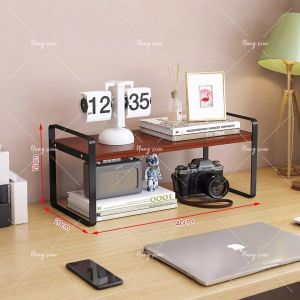 AI Home💕ชั้นวางหนังสือ ชั้นวางของบนโต๊ะ ชั้นวางหนังสือบนโต๊ะ ชั้นวางหนังสือไม้ ขนาดเล็ก ปรับเปลี่ยนรูปทรงได้