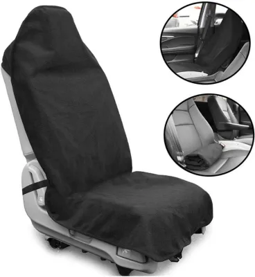 Waterproof Sweat Car Towel Seat Covers / Multifuntional Non-Slip Car Seat Cover Protector With Adjustable Elastic Strap