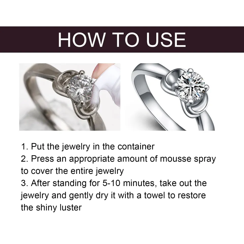 JUE-FISH 60ml Jewelry Cleaning Jewelry Cleaner Gold Watch Diamond