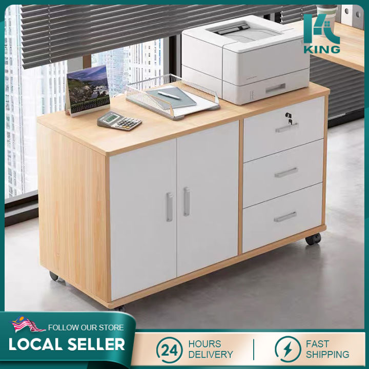 Office Filing Wooden Small Mobile Storage
