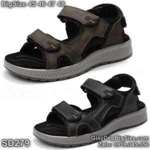 Giày xăng đan da thật dép quai hậu cỡ lớn 45 46 47 48 cho nam cao to chân ú bè. Big size sandals for wide feet