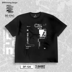 Kaos Oversized "CALIFORNIA" Bahan Cotton Combed 20s Kualitas Sablon Premium Tshirt Pria dan Wanita