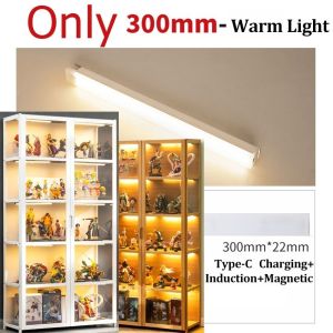 COD 32CM per layer Bamboo+Acrylic Transparent Cabinet for living room display box Display Cabinet