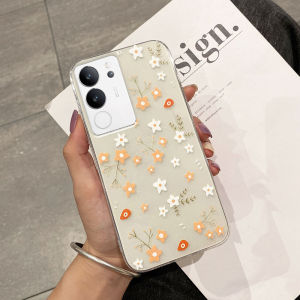 เคสVivo V29 5G V29e V27 V27pro V27e ลายดอกไม้น่ารักปลอกซิลิโคนอ่อนนุ่มโปร่งใส Vivo V29 5G V29e ฝาครอบโทรศัพท์