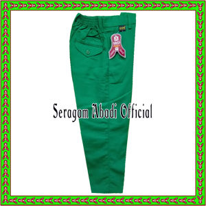 Celana Panjang Karet Famatex Hijau Muda ( MI ) & Hijau Tua ( Botol ) Seragam Abadi.