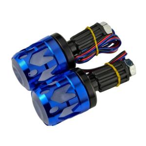 ฝาท้ายมือจับรถจักรยานยนต์อลูมิเนียมเรืองแสงแอลซีดีสีมัลติคัลเลอร์ติดตั้งอย่างรวดเร็วป้องกันการกัดกร่อนสำหรับการขี่ตอนกลางคืน