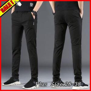 Zoorom Plus Size Stretch Sateen Casual Pants for Mens