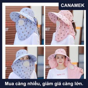 【CANAMEK】 Nữ mùa hè Sun hat UV bảo vệ đi xe đạp lớn vành hat với cổ Flap khăn choàng mũ ngoài trời bảo vệ có thể tháo rời mặt lưới thoáng khí cap