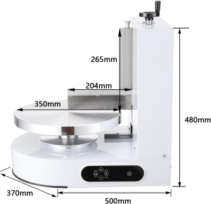 WEIAIBLD Automatic Cake Machine 4-12Inches Cake Coating Smoothing Scraping Machine Automatic Turntable Cake Machine Machine Cake Cream Spreader Machine Adjustable Baking Birthday Cake Tools