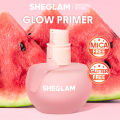 SHEGLAM Melon Melt Glow Primer Hydrating Niacinamide Serum Primer Watermelon Pink Face Primer.