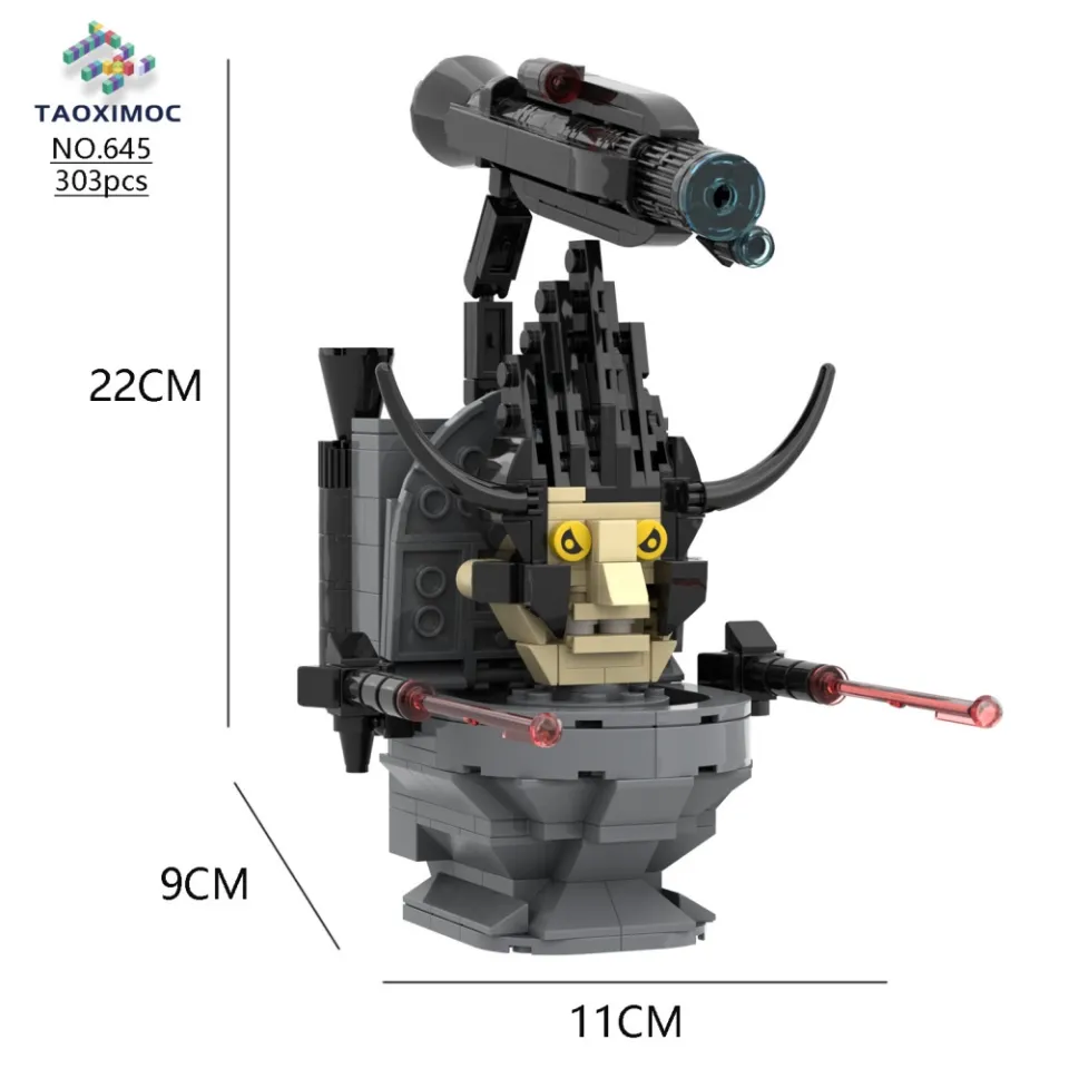 MOC for Lego Skibidi Toilet Titan Monitor Titan Audio Man Model