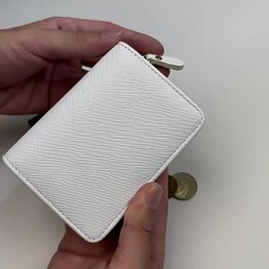 AE New mens vertical wallet mens zippered card holder integrated hand-held short wallet mens leather wallet thickened dollar bill holder