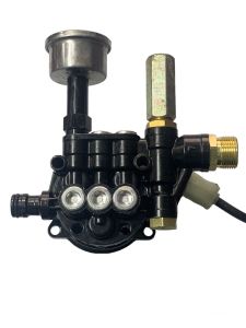 Đầu bơm máy xịt rửa xe lõi nhôm chỉnh áp tích hợp đồng hồ và rờ le áp DB1A