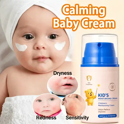 Krim Pelembap Wajah Anak Pompa Tekan Pot 50g Formula Lembut Ekstrak Tanaman Alami Mengunci Kelembapan Kulit Kering Bersisik Lindungi Kulit Halus Anak Dari Iritasi Cuaca Dingin Cocok Dipakai Anak Balita Sekolah Rutinitas Perawatan Pagi Malam Di Rumah