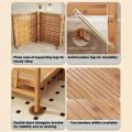 Solid Wooden Foldable Bed Single Bed Frame Indoor Bamboo Furniture 200*60cm Household Simple Double Solid Wood Frame Reinforced Bed. 