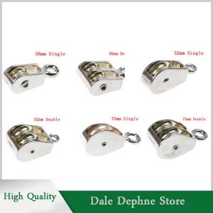 [Dale Dephne] รอกโลหะสังกะสีอัลลอยด์36 52 75มม. รอกเดี่ยว คู่ขนาดเล็กสำหรับ DIY