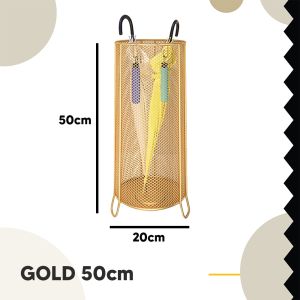 Borong365 Metal Mesh Umbrella Stand Walking Stick Holder Hallway Storage Umbrella Holder Pemegang Payung