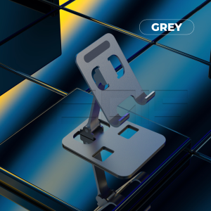 AEGIS Foldable Adjustable Aluminium Mobile Stand Holder Foldable Tilting Adjustable Compact Mobile iPad Tablets Holder Non-Slip Silicon Aluminium