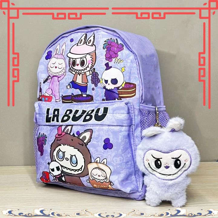 กระเป๋านักเรียนแฟชั่น LABUBU กระเป๋าเป้สะพายหลังกระเป๋านักเรีย【แถม ...